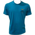 Hellblaue Kurzärmelige AERONAUTICA MILITARE T-Shirts aus Baumwolle für Herren Größe XL 
