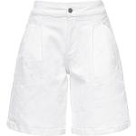 Weiße Klassische Stretch-Shorts aus Elastan für Damen 