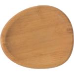 Hellbeige Teller aus Holz 