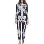 Reduzierte Meme / Theme Halloween Skelett Kostüme aus Elastan für Damen Größe S 