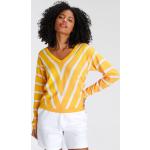 Gelbe AJC V-Ausschnitt V-Pullover für Damen Größe S 