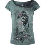 Türkise Streetwear Alchemy England T-Shirts Länder aus Baumwolle für Damen Größe 3 XL Große Größen 