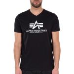 Reduzierte Schwarze Alpha Industries Inc. V-Ausschnitt V-Shirts für Herren Größe S 