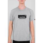 Reduzierte Graue Alpha Industries Inc. Logo T-Shirts für Herren Größe 3 XL Große Größen 