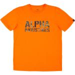 Reduzierte Orange Camouflage Alpha Industries Inc. Printshirts Orangen für Herren Größe XL 