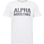 Reduzierte Weiße Camouflage Alpha Industries Inc. Printshirts für Herren Größe S 