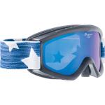 Alpina Carat D Multimirror Kinderskibrille (832 schwarz, Scheibe: MULTIMIRROR blau)