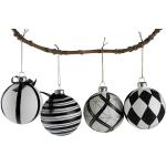Schwarze Am Design Weihnachtskugeln & Christbaumkugeln glänzend aus Glas 12 Teile 
