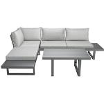 Graue Garten Lounge Sofas aus Stahl 3 Teile 
