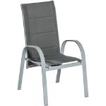 Graue Moderne Gartenstühle aus Metall stapelbar 2 Teile 