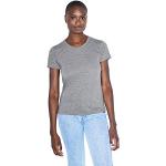 American Apparel Damen Tri-Blend Slim Fit Crewneck Short Sleeve Track T-Shirt, Grau-Athletic Grey, Klein