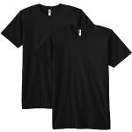 American Apparel Unisex-Erwachsene Fine Jersey Crewneck Short Sleeve, 2-Pack T-Shirt, schwarz, Medium