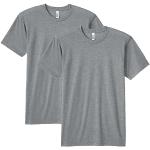 American Apparel Unisex-Erwachsene Tri-Blend Crewneck Short Sleeve Track T-Shirt, Athletic Grey (2er-Pack), Mittel