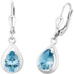 Blaue Amor Ohrhänger aus Silber für Damen 