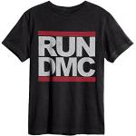 Amplified Herren Run DMC Logo T-Shirt, Grau (Charcoal), (Herstellergröße: Medium)
