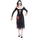 Schwarze Amscan Meme / Theme Halloween Nonnen Kostüme für Damen Größe L 
