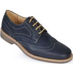Marineblaue Vintage Anatomic & Co. Budapester Schuhe Schnürung aus Leder für Herren Größe 40 