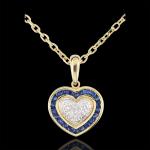 Saphirblaue Romantische Edenly Edelsteinketten aus Gold für Damen 