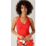 Rote Casual ANISTON V-Ausschnitt Neckholder Tops aus Jersey maschinenwaschbar für Damen Größe S 