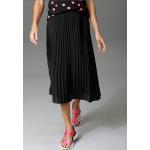 Schwarze Casual ANISTON Wadenlange | Midi Festliche Röcke aus Jersey maschinenwaschbar für Damen Größe M 