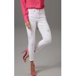 Weiße Casual ANISTON Skinny Jeans aus Denim für Damen Größe L 