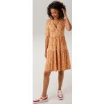 Bunte Casual ANISTON V-Ausschnitt Sommerkleider aus Jersey maschinenwaschbar für Damen Größe M 