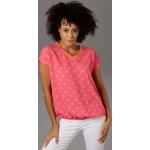 Pinke Casual ANISTON V-Ausschnitt V-Shirts maschinenwaschbar für Damen Größe XL 