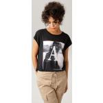 Schwarze Casual ANISTON Statement-Shirts aus Jersey maschinenwaschbar für Damen Größe XL 