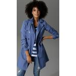 Blaue Casual ANISTON Lange Trenchcoats für Damen Größe M 