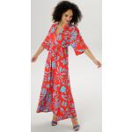Bunte ANISTON Maxi V-Ausschnitt Sommerkleider aus Jersey für Damen Größe S 