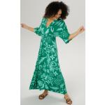 Grüne ANISTON Maxi V-Ausschnitt Sommerkleider aus Jersey für Damen Größe L 