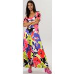 Bunte Blumen ANISTON Maxi Frühlingskleider aus Jersey maschinenwaschbar für Damen Größe XL 