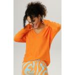 Orange ANISTON V-Ausschnitt V-Pullover Orangen maschinenwaschbar für Damen Größe XL 