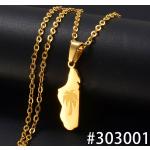 Anniyo Madagascar Map With Coconut Tree Cow and Monkey Pendant Necklaces Damen Schmuck Africa Malagasy Maps #303001