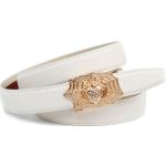 Weiße Anthoni Crown Koppelgürtel mit Glitzer aus Leder für Damen Länge 90 