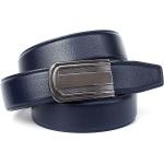 Blaue Anthoni Crown Stufenlos verstellbare Gürtel metallic aus Samt für Herren Länge 100 