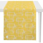 Gelbe Tischläufer aus Kunstfaser 
