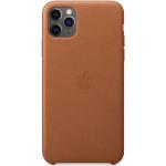 Braune Elegante Apple iPhone 11 Hüllen Art: Hard Case aus Leder 