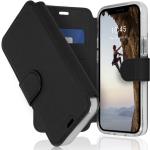 Schwarze iPhone 12 Mini Hüllen Art: Flip Cases aus Kunstleder stoßfest 