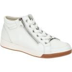 Weiße Ara Hohe Sneaker Schnürung aus Glattleder rutschfest für Damen Größe 41,5 