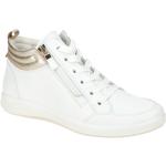 Weiße Ara Roma Hohe Sneaker Schnürung aus Glattleder mit herausnehmbarem Fußbett für Damen Größe 41,5 