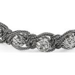 Silberne Emanuele Bicocchi Shamballa Armbänder poliert aus Silber graviert 