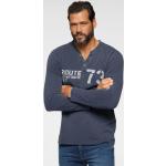Reduzierte Blaue ARIZONA Henley Shirts aus Baumwolle für Herren Größe M 