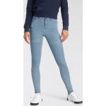 Reduzierte Blaue Vintage ARIZONA Skinny Jeans mit Fransen aus Denim für Damen Größe M 