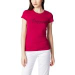 Burgund Armani Exchange T-Shirts aus Baumwolle für Damen Größe XXL 