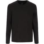 Schwarze Langärmelige Armani T-Shirts für Herren 