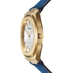 Reduzierte Goldene 5 Bar wasserdichte D1 Milano Damenarmbanduhren aus Gold Keine Ziffern mit Saphirglas-Uhrenglas 