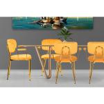Orange Kayoom Esszimmerstühle Orangen aus Metall mit Armlehne 2 Teile 