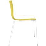 Arper Catifa 46 0251 Stuhl zweifarbig Gestell weiß weiß/gelb Gestell weiß matt V12
