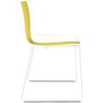 Arper Catifa 46 0278 Stuhl zweifarbig Kufe weiß weiß/gelb Gestell weiß matt V12